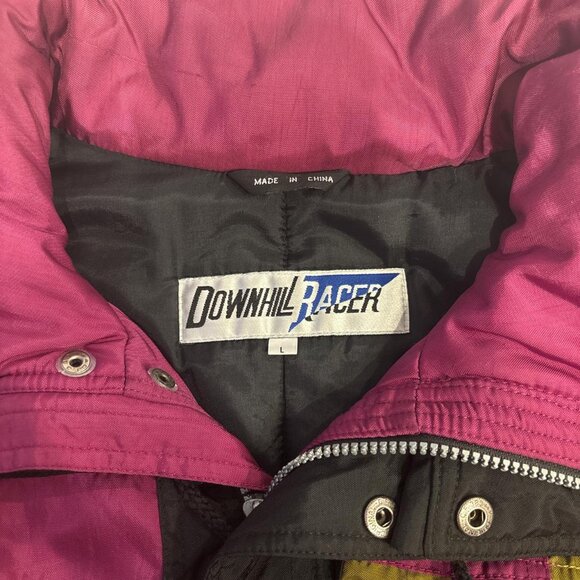 Pink and black vintage Downhill Racer 80s ski jacket ski - Picture 2 of 3